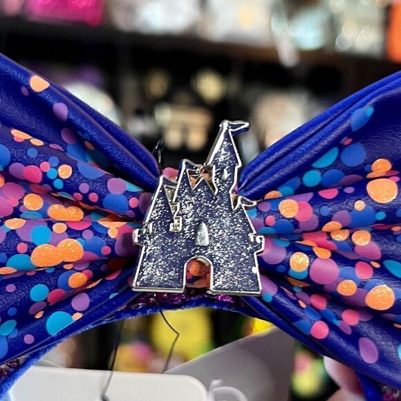 Purple & Silver Disney Parks Sequin Loungefly Mini Backpack & Ears NWT main image 6